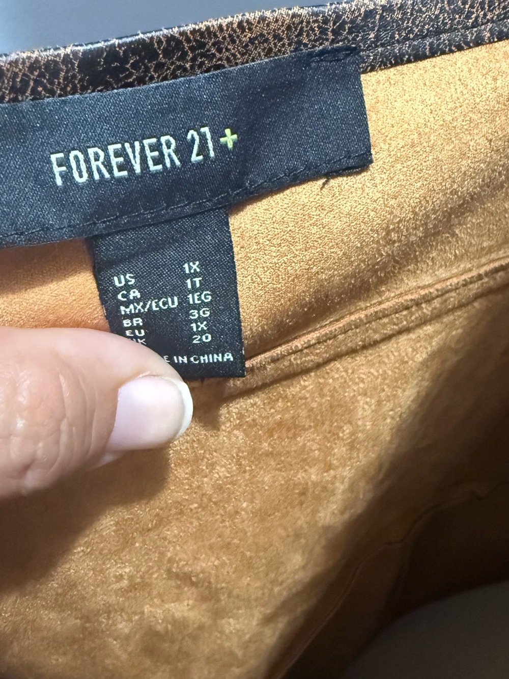 Forever 21+ Tan faux leather Jumpsuit - Picture 9 of 11